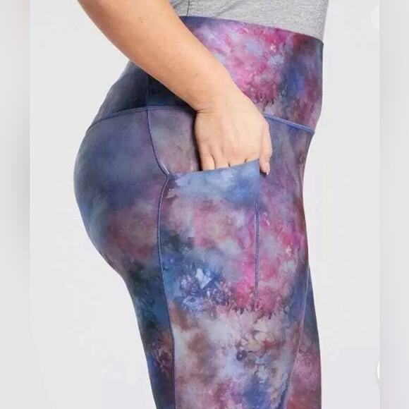 ATHLETA Salutation II Stash Pocket Capri Leggings Supernova Purple Pink XXS - Picture 2 of 16